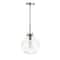 Hello Honey® Robert Stevenson Lighting Marson 15" Clear Glass & Chrome Metal Ceiling Light